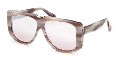 Max Mara Mm0075 60g Women's Sunglasses Grey Size 57 In Brown