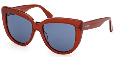 Max Mara Mm0076 68v Women's Sunglasses Red Size 55