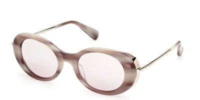 Max Mara Mm0080 60g Women's Sunglasses Grey Size 51 In Gold