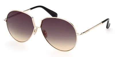 Max Mara Mm0081 Design8 32b Women's Sunglasses Gold Size 60