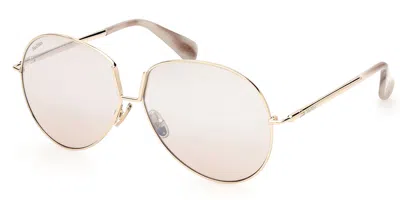 Max Mara Mm0081 Design8 32g Women's Sunglasses Gold Size 60