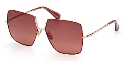 Max Mara Mm0082 Design9 28f Women's Sunglasses Gold Size 60