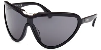 Max Mara Mm0084 Emil 01a Women's Sunglasses Black Size 139