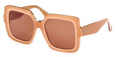 Max Mara Mm0088 Ernest 44e Women's Sunglasses Orange Size 56