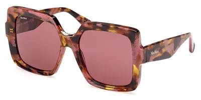 Max Mara Mm0088 Ernest 55s Women's Sunglasses Tortoiseshell Size 56 In Transparent