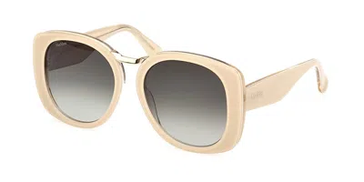 Max Mara Mm0092 Bridge 25p Women's Sunglasses White Size 55