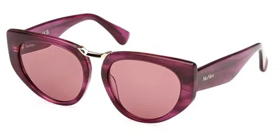 Max Mara Mm0093 Bridge1 83y Women's Sunglasses Purple Size 54