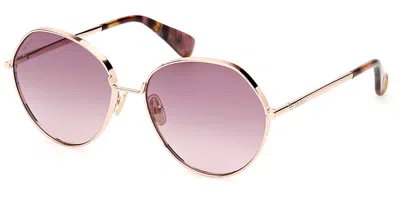 Max Mara Mm0096 Menton 28z Women's Sunglasses Gold Size 57 In Pink