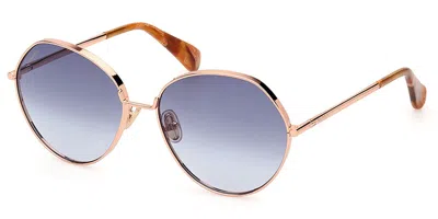 Max Mara Mm0096 Menton 33w Women's Sunglasses Gold Size 57