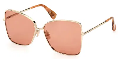 Max Mara Mm0097 Menton1 32e Women's Sunglasses Gold Size 59