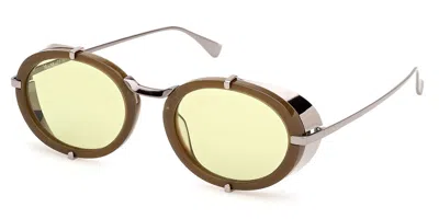 Max Mara Mm0103 Selma 96n Women's Sunglasses Green Size 51 In Brown