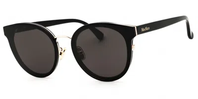 Max Mara Mm0104-k Vestibilità Orientale 01a Occhiali Da Sole Neri Per Donna In White