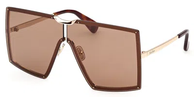 Max Mara Mm0117 32e Women's Sunglasses  Size 69 In Gold
