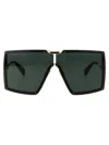 Max Mara Gold Black Metal Sunglasses In Gold Black