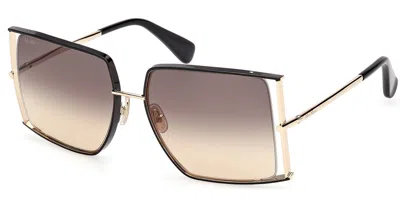 Max Mara Mm0120 05a Women's Sunglasses  Size 58 In Neutral