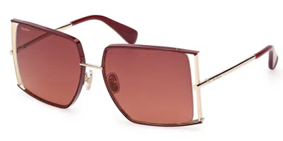 Max Mara Mm0120 71f Women's Sunglasses  Size 58 In Brown