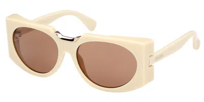 Max Mara Mm0123 25e Women's Sunglasses  Size 59 In Neutral