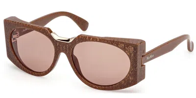 Max Mara Mm0123 56e Women's Sunglasses  Size 59 In Brown