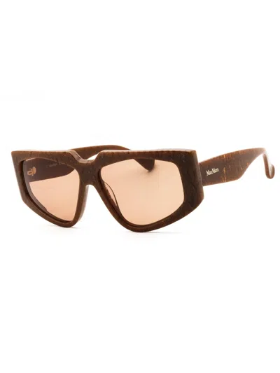 Max Mara Mm0125 Acetate Cat-eye Sunglasses For Women In Brown