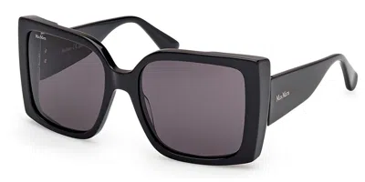 Max Mara Mm0131 01a Women's Sunglasses Black Size 56