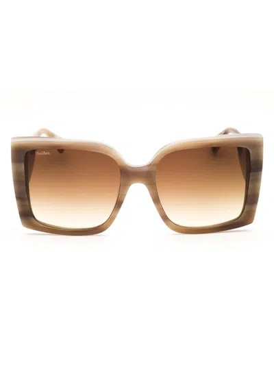 Max Mara Mm0131 Sunglasses In Shiny Bordeaux / Bordeaux