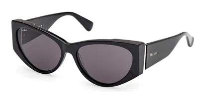 Max Mara Mm0132 01a Women's Sunglasses Black Size 58