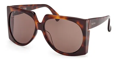 Max Mara Mm0133 52e Women's Sunglasses Tortoiseshell Size 61 In Brown