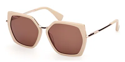Max Mara Mm0136 25e Occhiali Da Sole Bianchi Per Donna