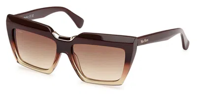 Max Mara Mm0137 50f Women's Sunglasses Brown Size 56