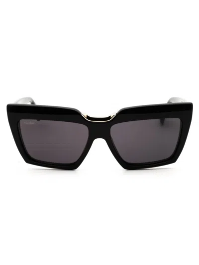 Max Mara Mm0137 Sunglasses In Dark Brown/other / Gradient Brown
