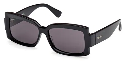 Max Mara Mm0140 01a Women's Sunglasses Black Size 57