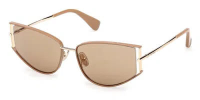Max Mara Mm0141 45e Occhiali Da Sole Marroni Per Donna