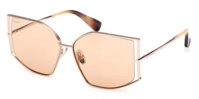 Max Mara Mm0142 28e Occhiali Da Sole Oro Per Donna In Gold