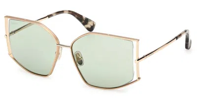 Max Mara Mm0142 32n Occhiali Da Sole Oro Per Donna In Gold