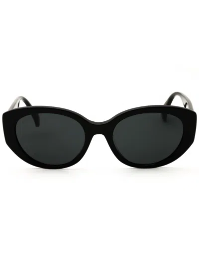 Max Mara Mm0154-k Sunglasses In White/other / Smoke
