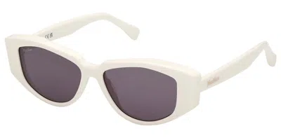 Max Mara Mm0161 21a Women's Sunglasses White Size 52