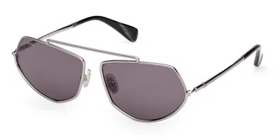 Max Mara Mm0165 14a Occhiali Da Sole Argentati Per Donna