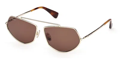 Max Mara Mm0165 32e Occhiali Da Sole Oro Per Donna In Gold