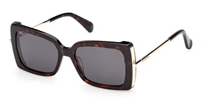 Max Mara Mm0166 52a Occhiali Da Sole Tartarugatishell Per Donna In Brown
