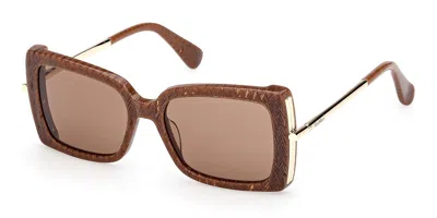 Max Mara Mm0166 56e Occhiali Da Sole Marroni Per Donna In Brown