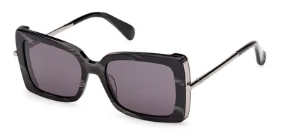 Max Mara Mm0166 63a Occhiali Da Sole Neri Per Donna