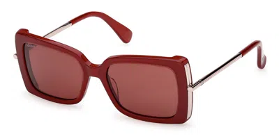 Max Mara Mm0166 69s Occhiali Da Sole Borgogna Per Donna
