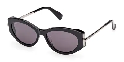 Max Mara Mm0167 01a Occhiali Da Sole Neri Per Donna In Black