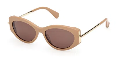 Max Mara Mm0167 46e Women's Sunglasses Brown Size 54