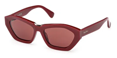 Max Mara Mm0169 69s Occhiali Da Sole Borgogna Per Donna In Red
