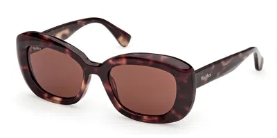 Max Mara Mm0170 55e Occhiali Da Sole Tartarugatishell Per Donna In Brown