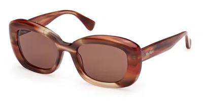 Max Mara Mm0170 68e Occhiali Da Sole Arancioni Per Donna In Brown