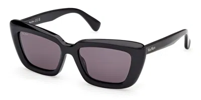 Max Mara Mm0171 01a Occhiali Da Sole Neri Per Donna In Black