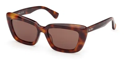 Max Mara Mm0171 52e Occhiali Da Sole Tartarugatishell Per Donna In Brown
