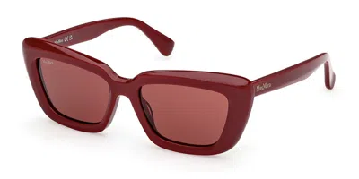 Max Mara Mm0171 69s Occhiali Da Sole Borgogna Per Donna In Burgundy